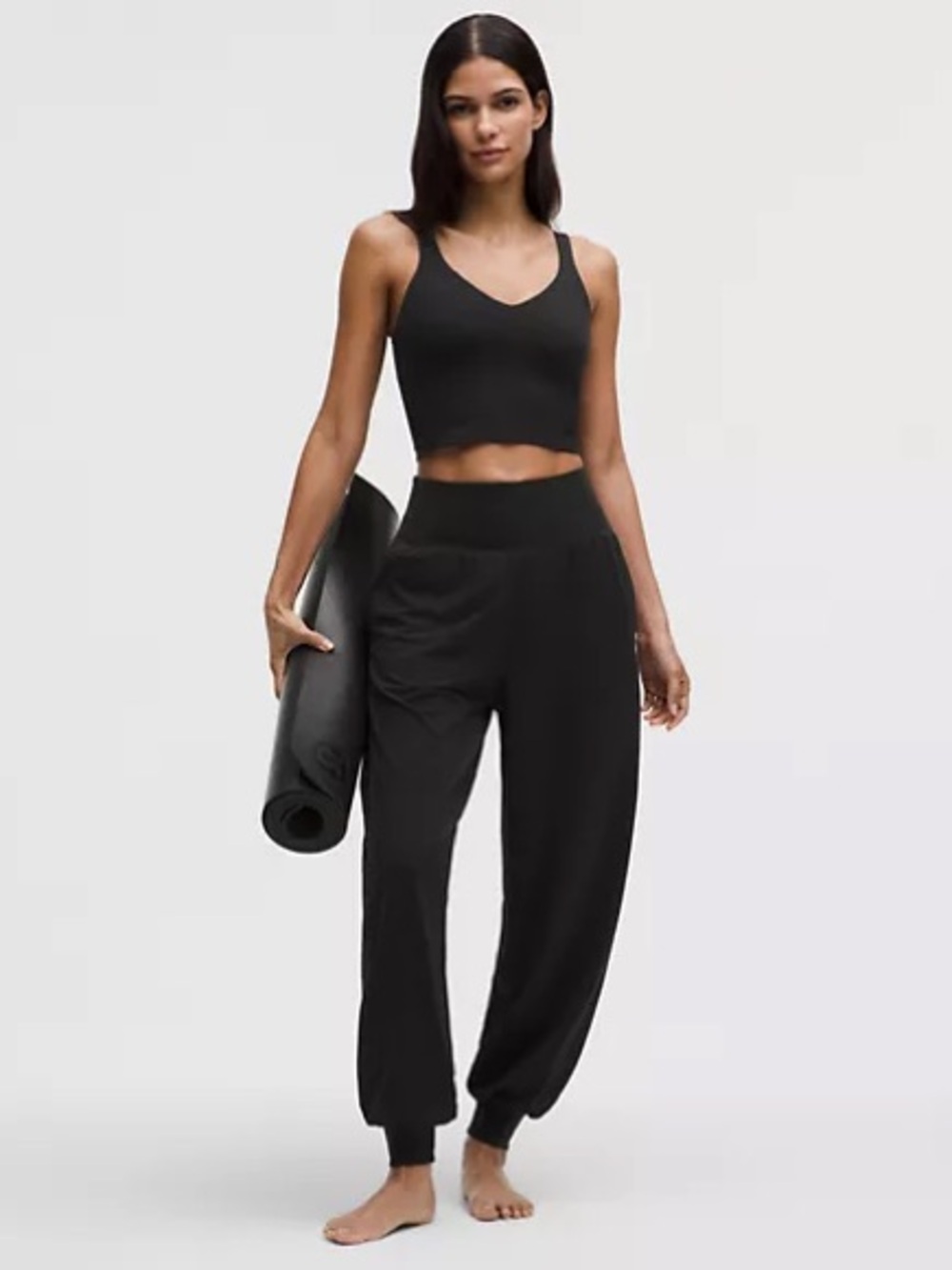 Lululemon Rulu Drapey Oversized High-Rise Yoga Jogger - Black, Size M